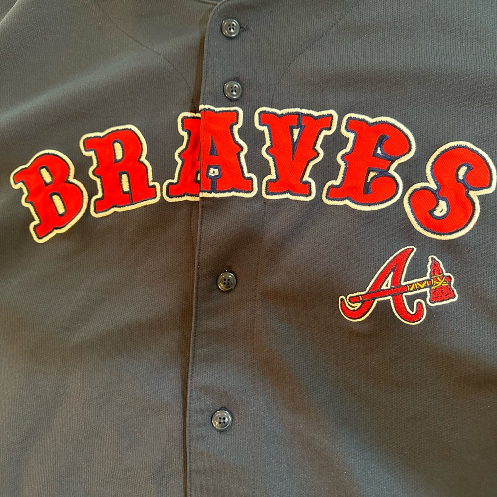 Dynasty Men’s Atlanta Braves Baseball Jersey Blue Size XL - Picture 2 of 6
